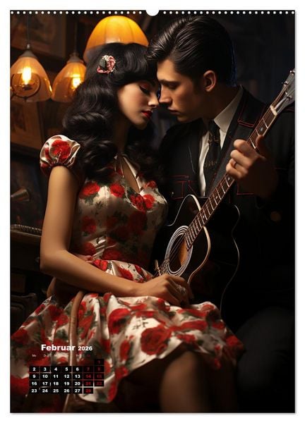 Produktbild: Rockabilly (Wandkalender 2026 DIN A2 hoch), CALVENDO Monatskalender