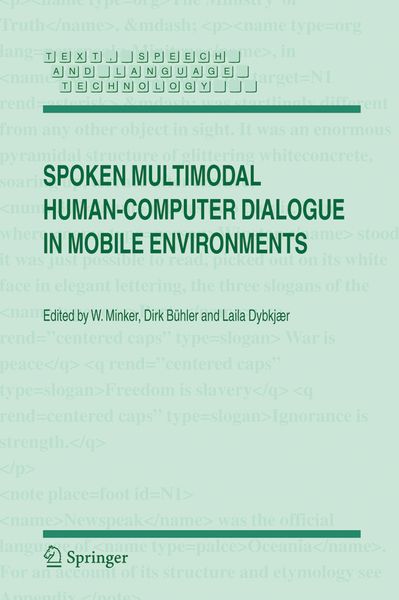 Produktbild: Spoken Multimodal Human-Computer Dialogue in Mobile Environments