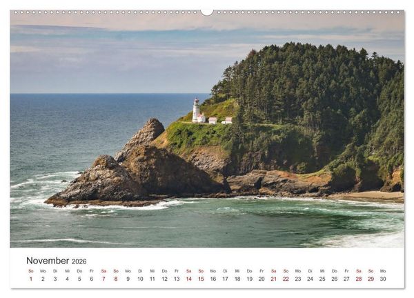 Produktbild: Oregon - Amerikas wundersch&ouml;ne Westk&uuml;ste (Wandkalender 2026 DIN A2 quer), CALVENDO Monatskalender