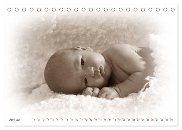 Produktbild: Babys - Willkommen im Leben (Tischkalender 2026 DIN A5 quer), CALVENDO Monatskalender