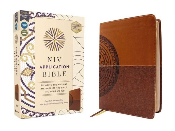 Produktbild: NIV Application Bible, Leathersoft, Brown, Red Letter, Comfort Print