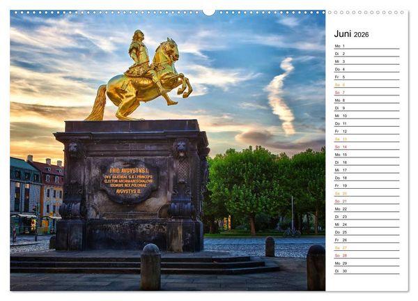 Produktbild: Dresden Bilder 2026 (Wandkalender 2026 DIN A2 quer), CALVENDO Monatskalender