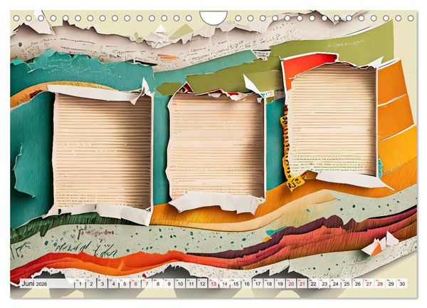 Produktbild: Buntes Papier Design (Wandkalender 2026 DIN A4 quer), CALVENDO Monatskalender