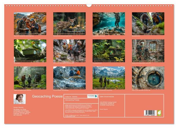 Produktbild: Geocaching Poesie (Wandkalender 2026 DIN A2 quer), CALVENDO Monatskalender