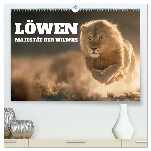 Produktbild: L&ouml;wen - Majest&auml;t der Wildnis (hochwertiger Premium Wandkalender 2026 DIN A2 quer), Kunstdruck in Hochglanz