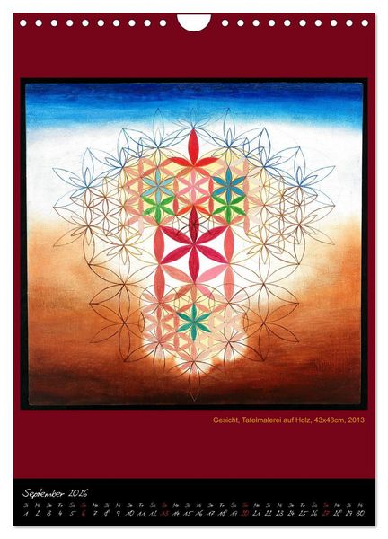 Produktbild: Die heilige Blume des Lebens - Mandalas von Istvan Seidel (Wandkalender 2026 DIN A4 hoch), CALVENDO Monatskalender