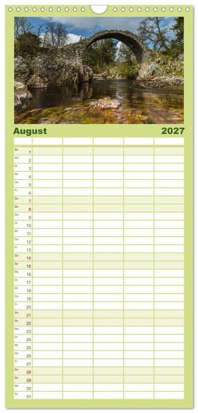 Produktbild: Familienplaner 2027 - Schottland - Scotland - Alba mit 5 Spalten (Wandkalender, 21 x 45 cm) CALVENDO