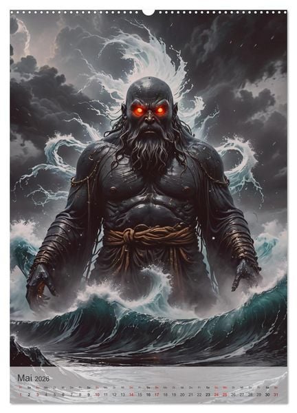 Produktbild: Japanische Mythologie - G&ouml;tter, Helden und Monster (Wandkalender 2026 DIN A2 hoch), CALVENDO Monatskalender