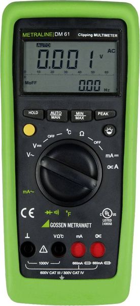 Gossen Metrawatt METRALINE DM 61 Hand-Multimeter digital CAT III 600 V, CAT IV 300 V Anzeige (Counts): 6600