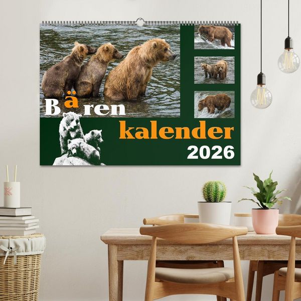 Produktbild: B&auml;renkalender (Wandkalender 2026 DIN A2 quer), CALVENDO Monatskalender