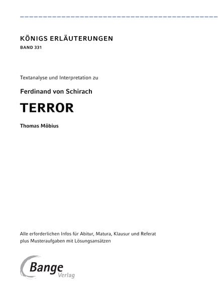 Produktbild: Terror von Ferdinand von Schirach