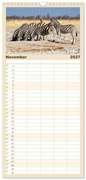 Produktbild: Familienplaner 2027 - Facetten Namibias mit 5 Spalten (Wandkalender, 21 x 45 cm) CALVENDO