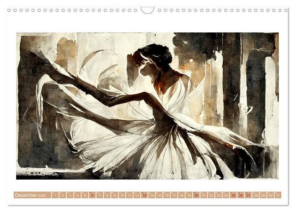 Produktbild: Romatic Ballerina (Wandkalender 2026 DIN A3 quer), CALVENDO Monatskalender