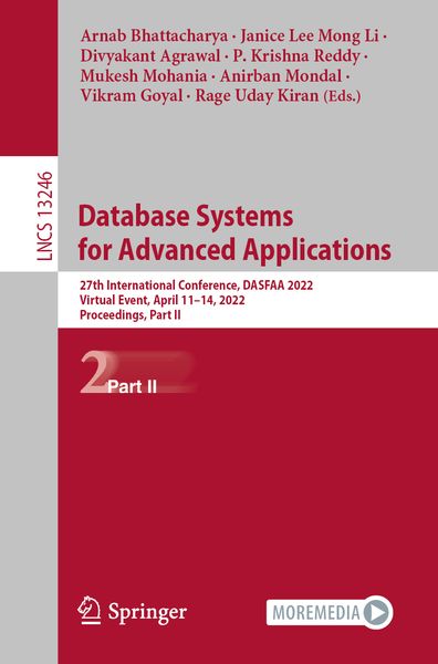 Produktbild: Database Systems for Advanced Applications