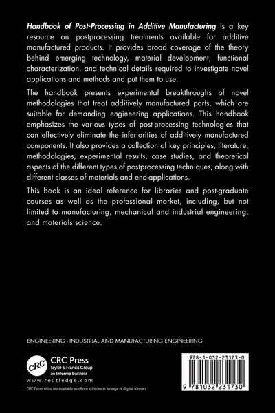 Produktbild: Handbook of Post-Processing in Additive Manufacturing