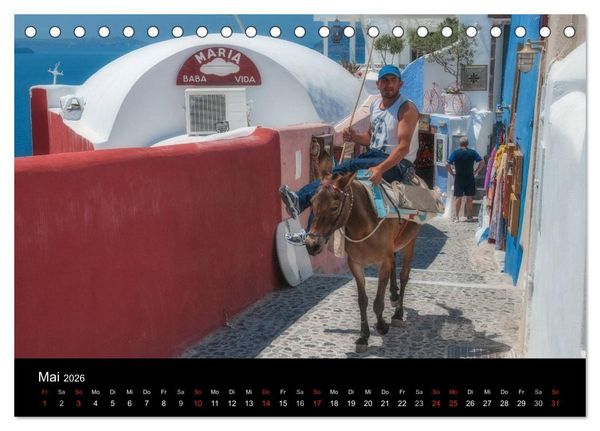 Produktbild: Zauberhaftes Santorin (Tischkalender 2026 DIN A5 quer), CALVENDO Monatskalender