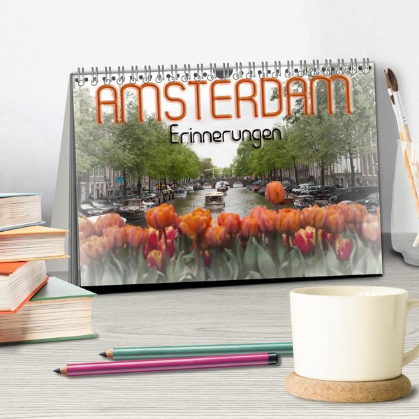 Produktbild: AMSTERDAM Erinnerungen (Tischkalender 2026 DIN A5 quer), CALVENDO Monatskalender