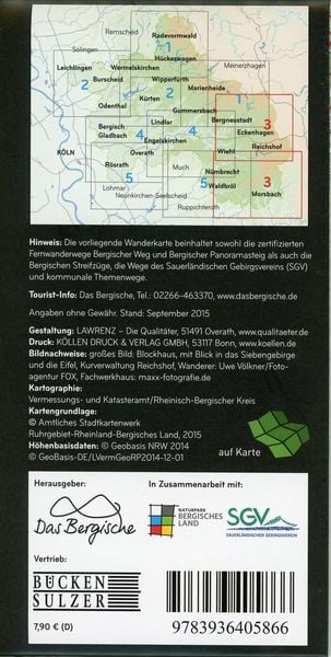 Produktbild: Naturpark Bergisches Land 1:25.000
