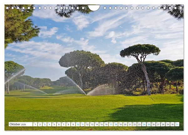 Produktbild: Mediterrane Golfpl&auml;tze - Spanien, Portugal, Mallorca (Wandkalender 2026 DIN A4 quer), CALVENDO Monatskalender