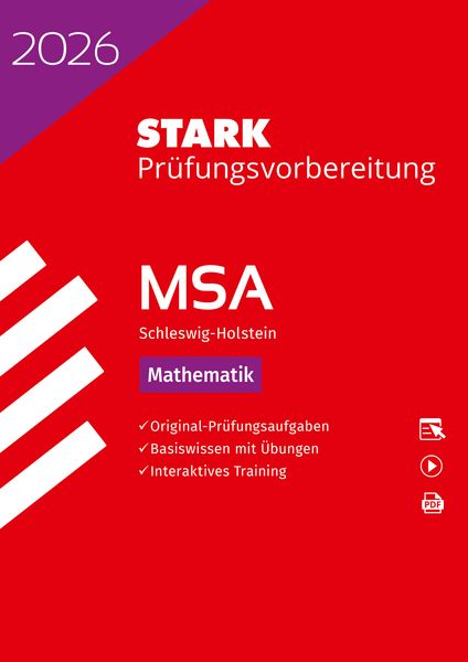 STARK Mathematik - MSA 2026 Schleswig-Holstein - Prüfungsvorbereitung, Set von , Stark Verlag GmbH, 978-3-8490-6263-7