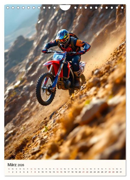 Produktbild: Kickstart the Year - Dirt, Speed und Adrenalin (Wandkalender 2026 DIN A4 hoch), CALVENDO Monatskalender