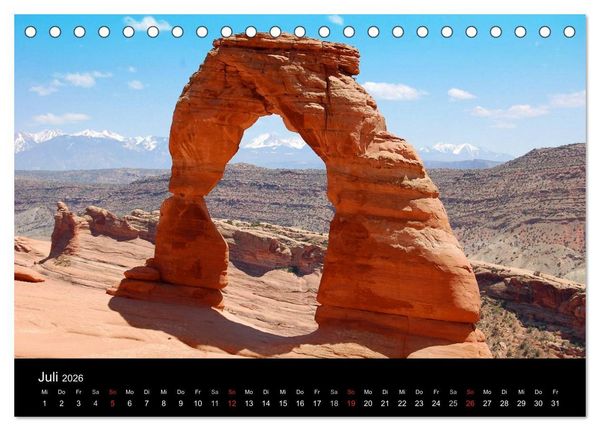 Produktbild: USA Landscapes (Tischkalender 2026 DIN A5 quer), CALVENDO Monatskalender
