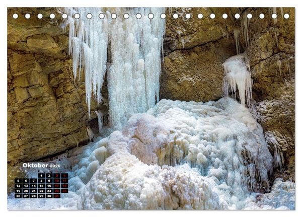 Produktbild: Winterzauber in der Breitachklamm bei Oberstdorf (Tischkalender 2026 DIN A5 quer), CALVENDO Monatskalender