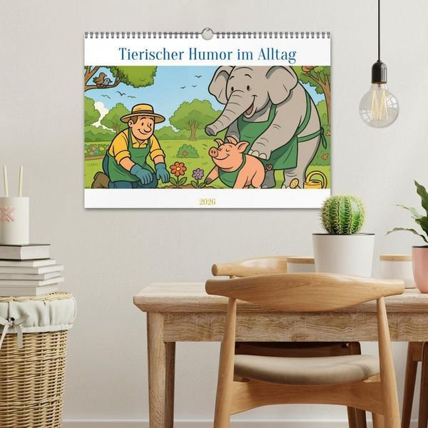 Produktbild: Tierischer Humor im Alltag (Wandkalender 2026 DIN A3 quer), CALVENDO Monatskalender