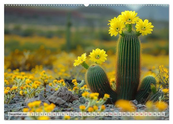 Produktbild: Prickly Cactus Journey (High Quality Premium Wall Calendar 2026 DIN A2 landscape),CALVENDO 12 Month Wall Calendar