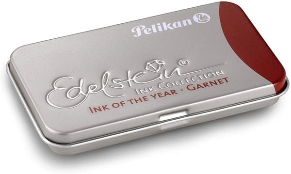 Produktbild: Pelikan Edelstein&reg; Ink Collection, Ink of the Year Garnet, Rot, 6 Gro&szlig;raumpatronen im Metalletui