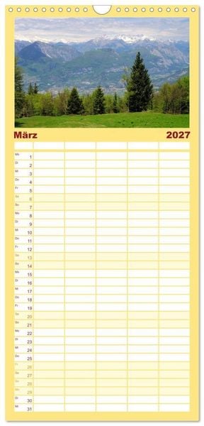 Produktbild: Familienplaner 2027 - Gardasee mit 5 Spalten (Wandkalender, 21 x 45 cm) CALVENDO