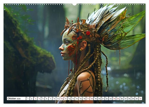 Produktbild: Mystische Kreaturen - Ein Jahr voller Magie und Fantasie (hochwertiger Premium Wandkalender 2026 DIN A2 quer), Kunstdruck in Hochglanz