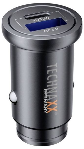 Produktbild: Technaxx Dual KFZ Ladeger&auml;t 30W TX-305 Belastbarkeit Strom max.=3A 12/24V