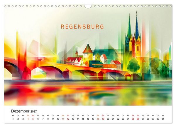 Produktbild: Deutschland St&auml;dte - Premium Edition (Wandkalender 2027 DIN A3 quer), CALVENDO Monatskalender