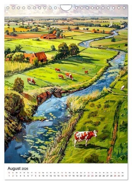 Produktbild: Niederl&auml;ndische Impressionen - Lebensgef&uuml;hl zwischen Tulpen, Windm&uuml;hlen und Grachten (Wandkalender 2026 DIN A4 hoch), CALVENDO Monatskalender
