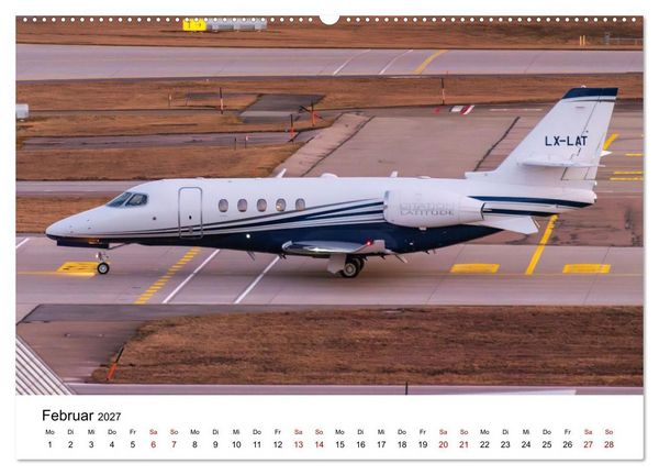 Produktbild: Die Welt der Privatjets (Wandkalender 2027 DIN A2 quer), CALVENDO Monatskalender