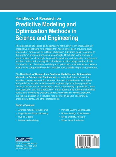 Produktbild: Handbook of Research on Predictive Modeling and Optimization Methods in Science and Engineering