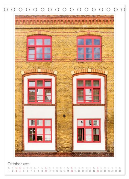 Produktbild: Architektur. eindrucksvolle Fassaden (Tischkalender 2026 DIN A5 hoch), CALVENDO Monatskalender