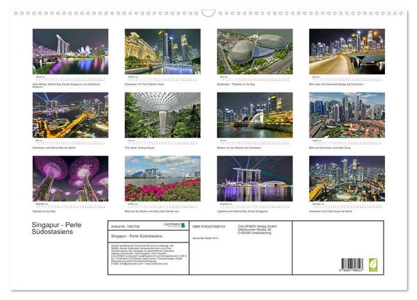 Produktbild: Singapur - Perle S&uuml;dostasiens (Wandkalender 2026 DIN A2 quer), CALVENDO Monatskalender