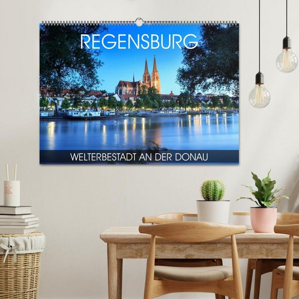 Produktbild: Regensburg - Welterbestadt an der Donau (Wandkalender 2026 DIN A2 quer), CALVENDO Monatskalender