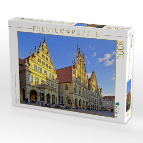 Produktbild: CALVENDO Puzzle Das Rathaus, ein gotischer Bau aus der Mitte des 14. Jahrhunderts | 1000 Teile Lege-Gr&ouml;&szlig;e 64x48cm Foto-Puzzle f&uuml;r gl&uuml;ckliche Stunden