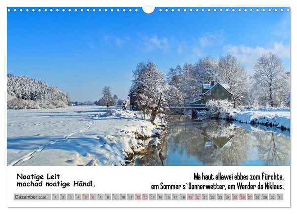 Produktbild: Schw&auml;bische Sprichw&ouml;rter 1 Wi ma hald so said! (Wandkalender 2026 DIN A3 quer), CALVENDO Monatskalender
