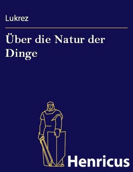 Produktbild: &Uuml;ber die Natur der Dinge