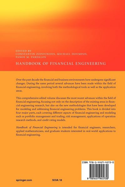 Produktbild: Handbook of Financial Engineering