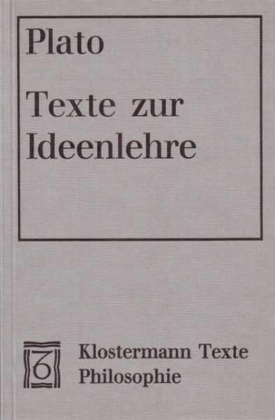 Produktbild: Texte zur Ideenlehre