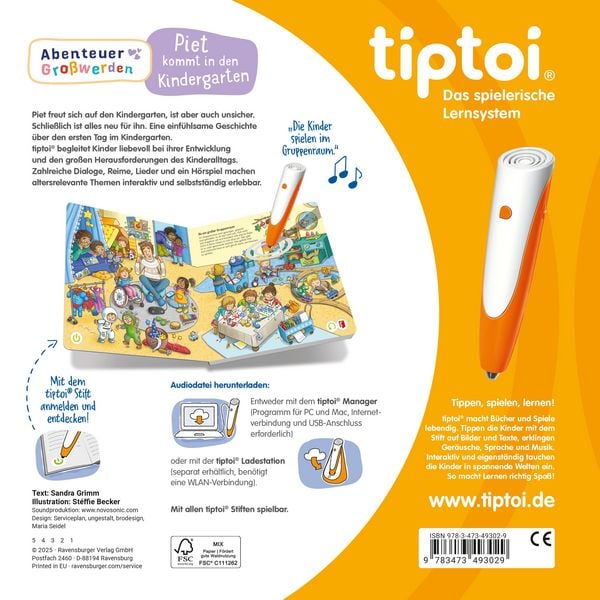 Produktbild: tiptoi&reg; Abenteuer Gro&szlig;werden - Piet kommt in den Kindergarten