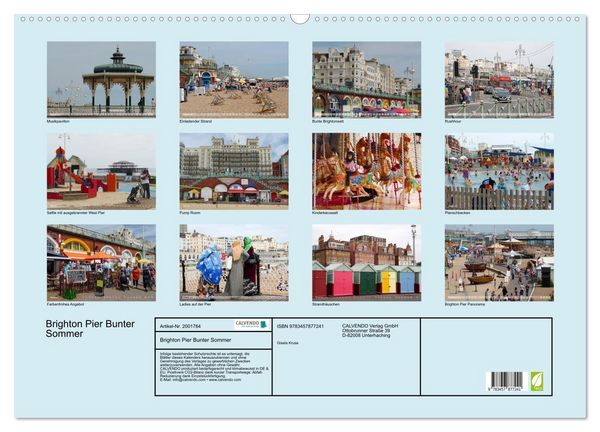 Produktbild: Brighton Pier Bunter Sommer (Wandkalender 2026 DIN A2 quer), CALVENDO Monatskalender