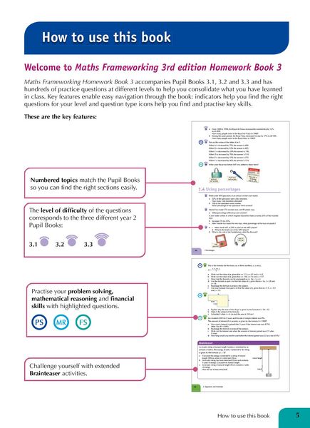 Produktbild: Maths Frameworking-Homework 3