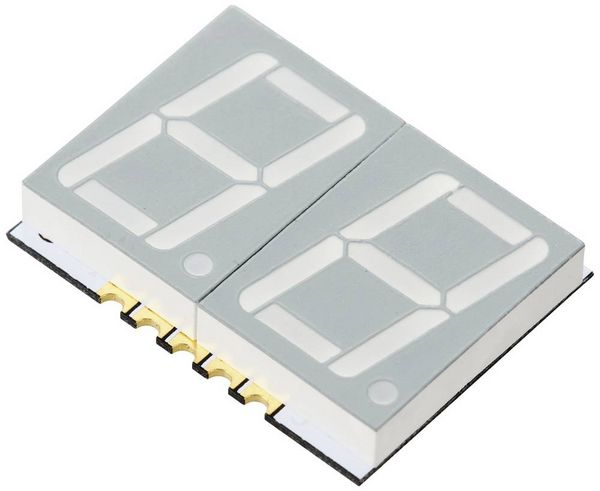 TRU COMPONENTS SMD-LED Gelb 16 mcd Zweiziffern-Display