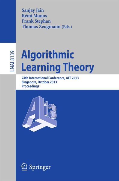 Produktbild: Algorithmic Learning Theory